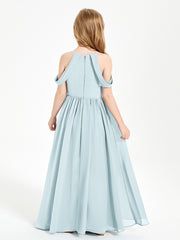 Robes de Demoiselle d'Honneur Junior à Hors de l'Épaule de Rêve Brume