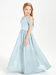 Robes de Demoiselle d'Honneur Junior à Hors de l'Épaule de Rêve Brume