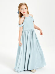 Robes de Demoiselle d'Honneur Junior à Hors de l'Épaule de Rêve Brume