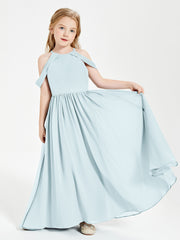 Robes de Demoiselle d'Honneur Junior à Hors de l'Épaule de Rêve Brume