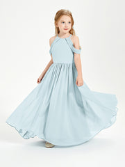Robes de Demoiselle d'Honneur Junior à Hors de l'Épaule de Rêve Brume
