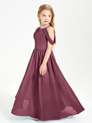 Robes de Demoiselle d'Honneur Junior à Hors de l'Épaule de Rêve Mûre