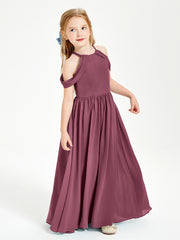 Robes de Demoiselle d'Honneur Junior à Hors de l'Épaule de Rêve Mûre
