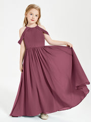 Robes de Demoiselle d'Honneur Junior à Hors de l'Épaule de Rêve Mûre