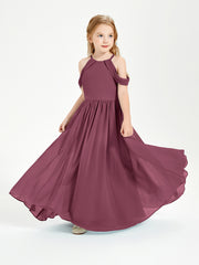 Robes de Demoiselle d'Honneur Junior à Hors de l'Épaule de Rêve Mûre