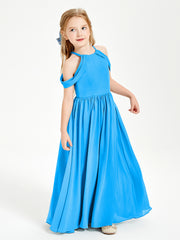 Robes de Demoiselle d'Honneur Junior à Hors de l'Épaule de Rêve Bleu Océan