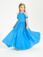 Robes de Demoiselle d'Honneur Junior à Hors de l'Épaule de Rêve Bleu Océan