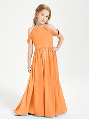 Robes de Demoiselle d'Honneur Junior à Hors de l'Épaule de Rêve Orange