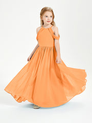 Robes de Demoiselle d'Honneur Junior à Hors de l'Épaule de Rêve Orange