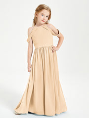 Robes de Demoiselle d'Honneur Junior à Hors de l'Épaule de Rêve Pêche