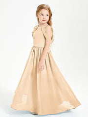 Robes de Demoiselle d'Honneur Junior à Hors de l'Épaule de Rêve Pêche