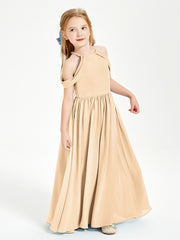 Robes de Demoiselle d'Honneur Junior à Hors de l'Épaule de Rêve Pêche