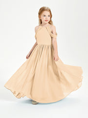 Robes de Demoiselle d'Honneur Junior à Hors de l'Épaule de Rêve Pêche