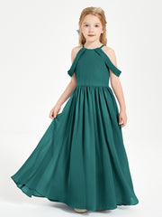 Robes de Demoiselle d'Honneur Junior à Hors de l'Épaule de Rêve Paon