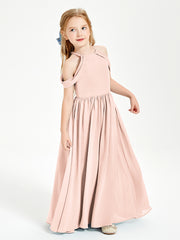 Robes de Demoiselle d'Honneur Junior à Hors de l'Épaule de Rêve Rose Perle