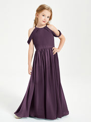 Robes de Demoiselle d'Honneur Junior à Hors de l'Épaule de Rêve Plum