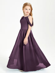 Robes de Demoiselle d'Honneur Junior à Hors de l'Épaule de Rêve Plum