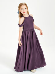 Robes de Demoiselle d'Honneur Junior à Hors de l'Épaule de Rêve Plum