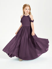 Robes de Demoiselle d'Honneur Junior à Hors de l'Épaule de Rêve Plum
