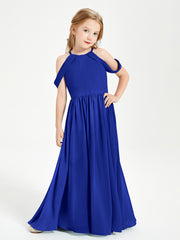 Robes de Demoiselle d'Honneur Junior à Hors de l'Épaule de Rêve Bleu Royale