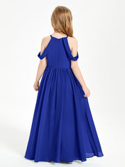 Robes de Demoiselle d'Honneur Junior à Hors de l'Épaule de Rêve Bleu Royale