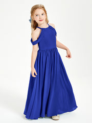 Robes de Demoiselle d'Honneur Junior à Hors de l'Épaule de Rêve Bleu Royale