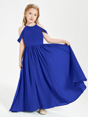 Robes de Demoiselle d'Honneur Junior à Hors de l'Épaule de Rêve Bleu Royale
