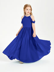 Robes de Demoiselle d'Honneur Junior à Hors de l'Épaule de Rêve Bleu Royale