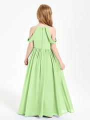 Robes de Demoiselle d'Honneur Junior à Hors de l'Épaule de Rêve Sauge