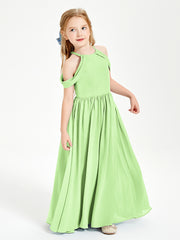 Robes de Demoiselle d'Honneur Junior à Hors de l'Épaule de Rêve Sauge
