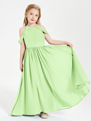 Robes de Demoiselle d'Honneur Junior à Hors de l'Épaule de Rêve Sauge