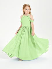 Robes de Demoiselle d'Honneur Junior à Hors de l'Épaule de Rêve Sauge