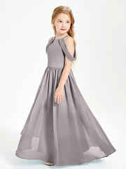 Robes de Demoiselle d'Honneur Junior à Hors de l'Épaule de Rêve Argent