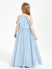 Robes de Demoiselle d'Honneur Junior à Hors de l'Épaule de Rêve Bleu Ciel