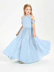 Robes de Demoiselle d'Honneur Junior à Hors de l'Épaule de Rêve Bleu Ciel