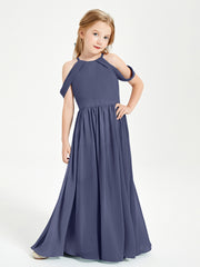 Robes de Demoiselle d'Honneur Junior à Hors de l'Épaule de Rêve Orageux