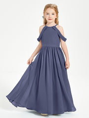 Robes de Demoiselle d'Honneur Junior à Hors de l'Épaule de Rêve Orageux
