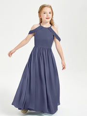 Robes de Demoiselle d'Honneur Junior à Hors de l'Épaule de Rêve Orageux