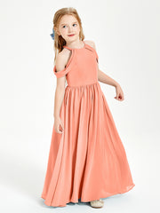 Robes de Demoiselle d'Honneur Junior à Hors de l'Épaule de Rêve Crépuscule