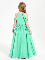 Robes de Demoiselle d'Honneur Junior à Hors de l'Épaule de Rêve Turquoise
