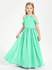 Robes de Demoiselle d'Honneur Junior à Hors de l'Épaule de Rêve Turquoise