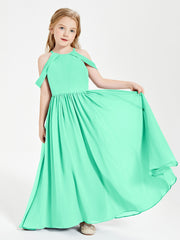 Robes de Demoiselle d'Honneur Junior à Hors de l'Épaule de Rêve Turquoise