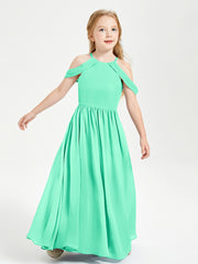 Robes de Demoiselle d'Honneur Junior à Hors de l'Épaule de Rêve Turquoise