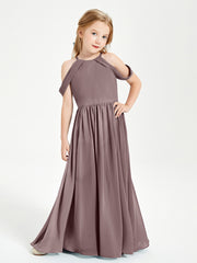Robes de Demoiselle d'Honneur Junior à Hors de l'Épaule de Rêve Vintage Mauve