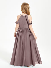 Robes de Demoiselle d'Honneur Junior à Hors de l'Épaule de Rêve Vintage Mauve