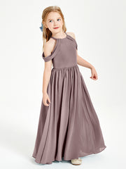 Robes de Demoiselle d'Honneur Junior à Hors de l'Épaule de Rêve Vintage Mauve