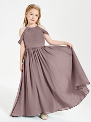 Robes de Demoiselle d'Honneur Junior à Hors de l'Épaule de Rêve Vintage Mauve