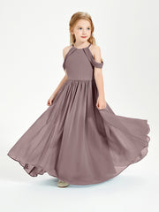 Robes de Demoiselle d'Honneur Junior à Hors de l'Épaule de Rêve Vintage Mauve