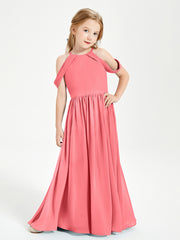 Robes de Demoiselle d'Honneur Junior à Hors de l'Épaule de Rêve Pastèque