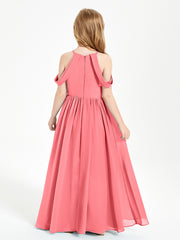Robes de Demoiselle d'Honneur Junior à Hors de l'Épaule de Rêve Pastèque